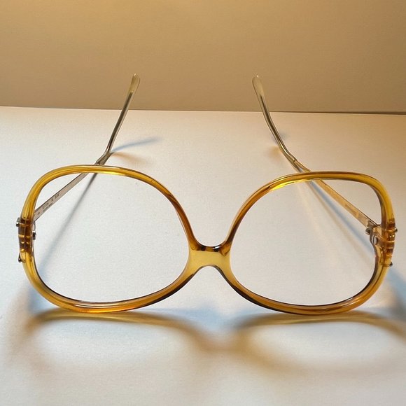 Vintage Viennaline Frame Austria 3076 Optyl Honey Amber Eyeglass Frame - Picture 5 of 7